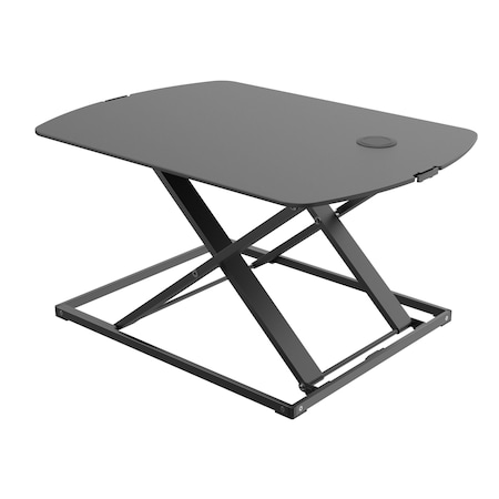 Bostitch Standing Desk Converter with Wireless Charging Pad, Manual Adjustment STND-3122BK